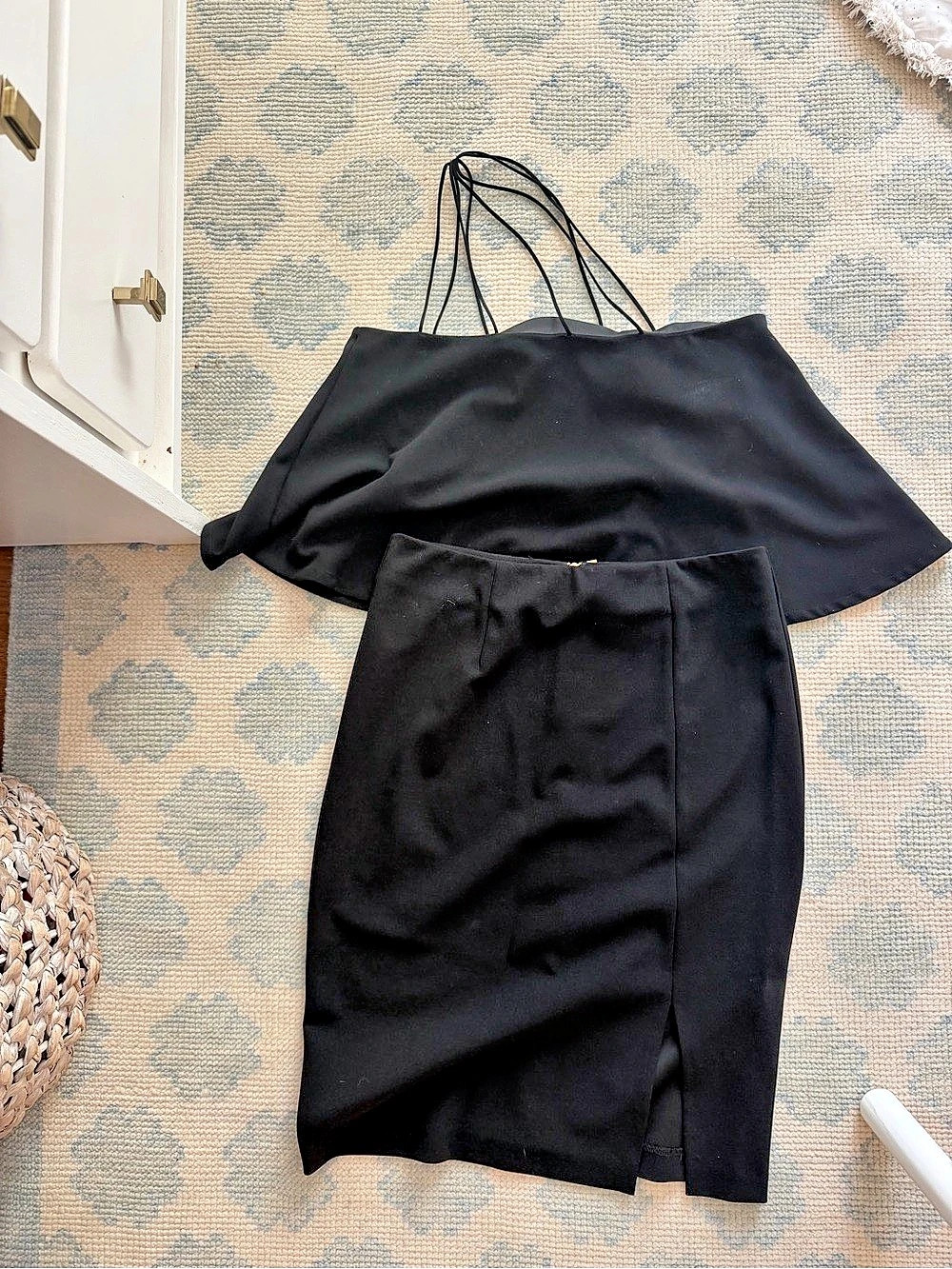 GIANNA BINI Black Two-Piece Set Size Small Like New
